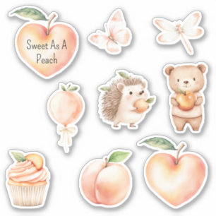 Sweet Peach Heart Fruit Balloon Bear Hedgehog