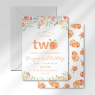 Sweet Peach Invitation du 2e anniversaire