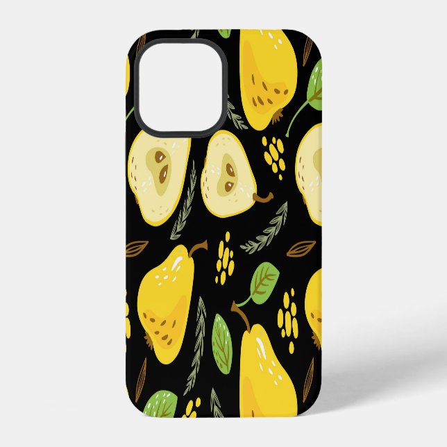 Sweet Pears: Overlapping Fruit Design iPhone Case (Back)