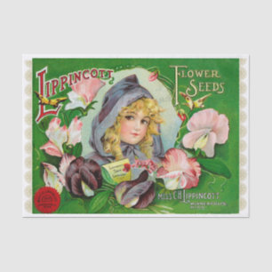 Sweet Peas 1908 Flower Seed Catalogue Tissue Paper