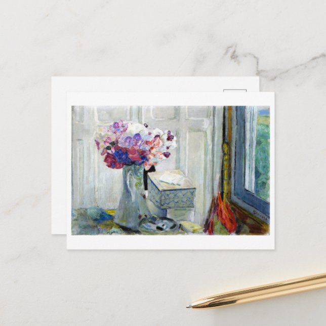 Sweet Peas , Bonnard  Postcard (Front/Back In Situ)