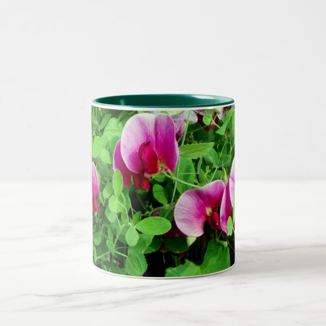 Sweet Peas design mug (Center)