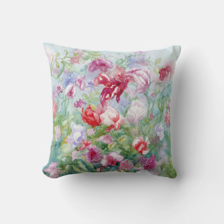 Sweet Peas III Throw Pillow
