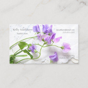 Sweet peas mom contact calling card
