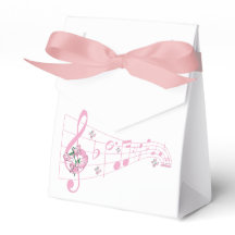 Sweet Peas & Music Tent with Ribbon Favour Box