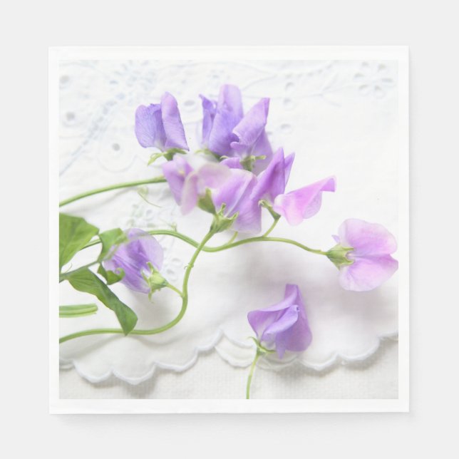 Sweet peas napkin (Front)