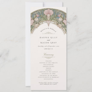 Sweet Peas Wedding Ceremony Program