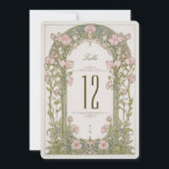 Sweet Peas Wedding Table Number Card<br><div class="desc">Our Regal Botanical Wedding Table Number Card is a true testament to the beauty of nature merged with classic elegance. Designed to stand gracefully on your reception tables, each card features a stunning archway of florals in blush and coral hues, intertwined with sage greenery, extending a warm welcome to seated...</div>