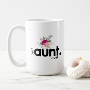 Sweet Peonies Meilleure Tante Ever 15oz Café Mug