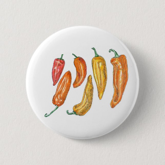 Sweet Peppers 2 Inch Round Button (Front)