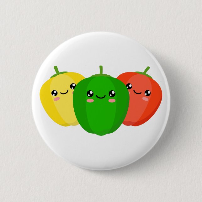 Sweet Peppers 2 Inch Round Button (Front)