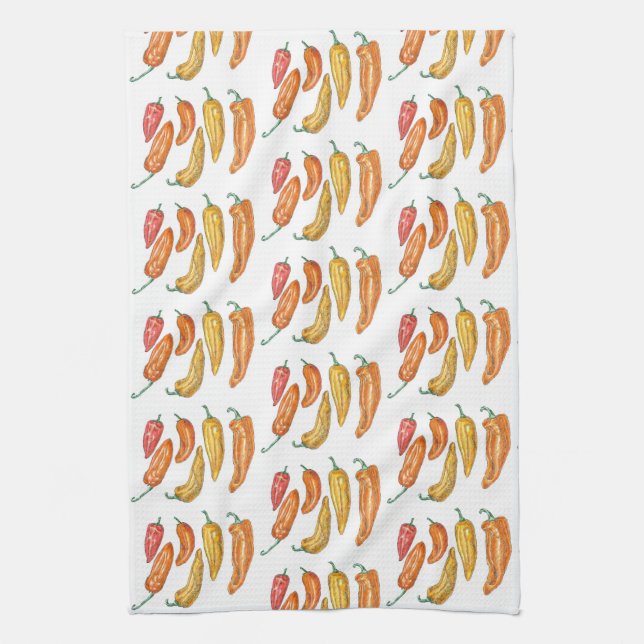 Sweet Peppers Kitchen Towel (Vertical)
