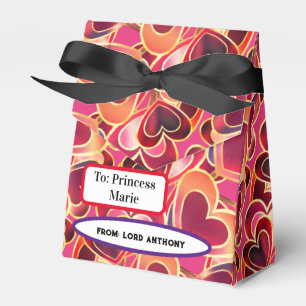 Sweet Persoanlized Popping Hearts Foil Favor Box