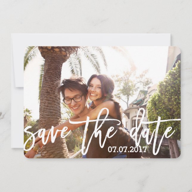 Sweet Personalized Photo Save the Date Card (Front)