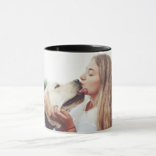 Sweet Pet Kiss Photo Modern Photo Mug