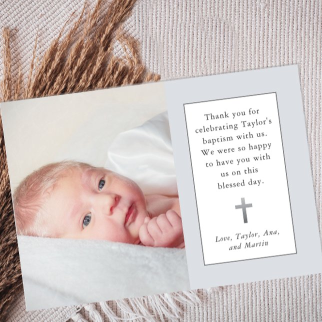 Sweet Photo Baptism Carte de remerciements (Créateur téléchargé)