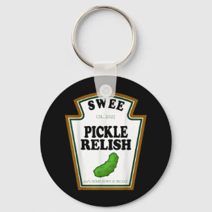 Sweet Pickle Relish Group Condiment Family Hallowe Keychain