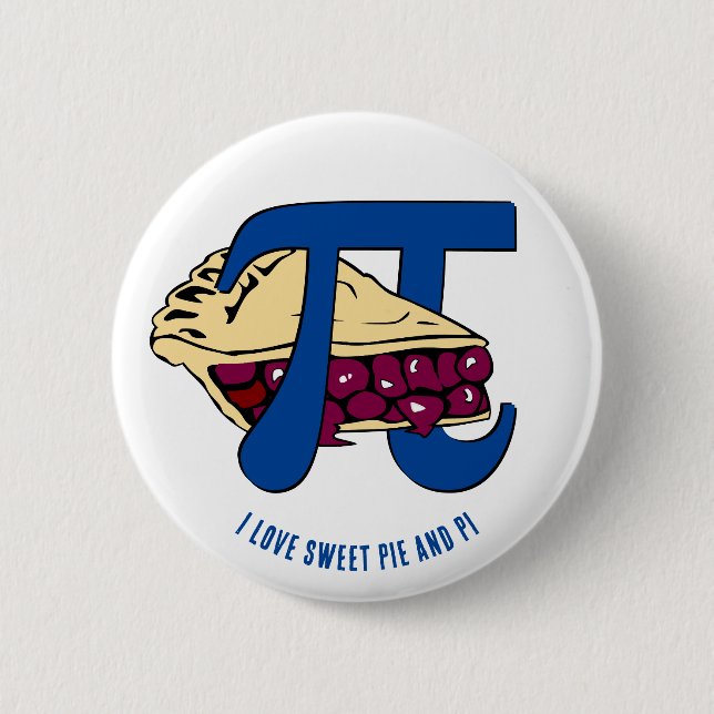 SWEET PIE AND PI Cherry Pi Day 2 Inch Round Button (Front)