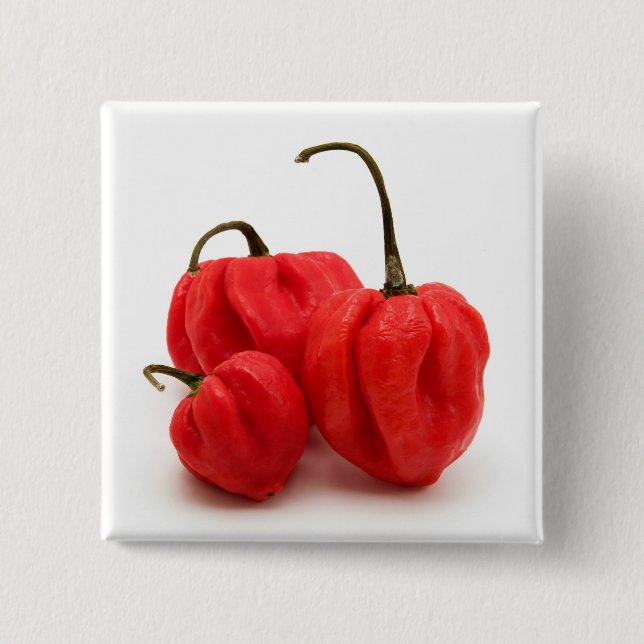 Sweet pimento peppers 2 inch square button (Front)