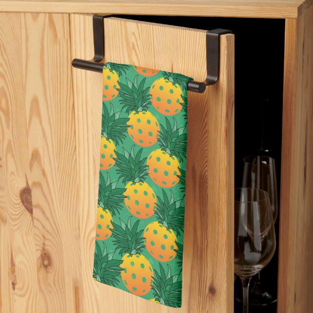 Sweet pineapple pickleball  kitchen towel (Thirds Fold)