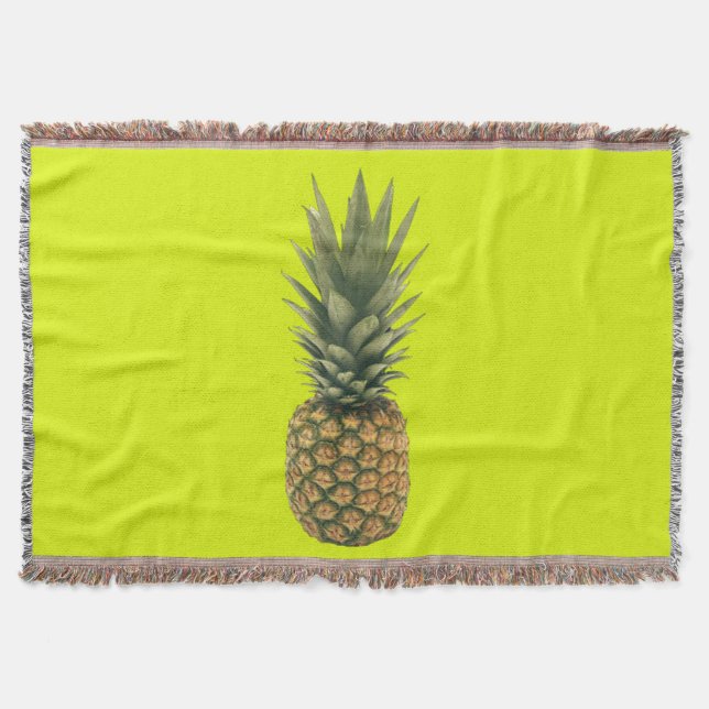 Sweet Pineapple Throw Blanket (Front)