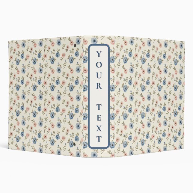 Sweet Pink and Blue Floral Binder (Background)