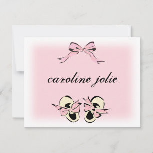 Sweet Pink Baby Shoes Note Card