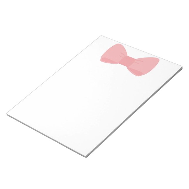 Sweet pink bow notepad (Angled)