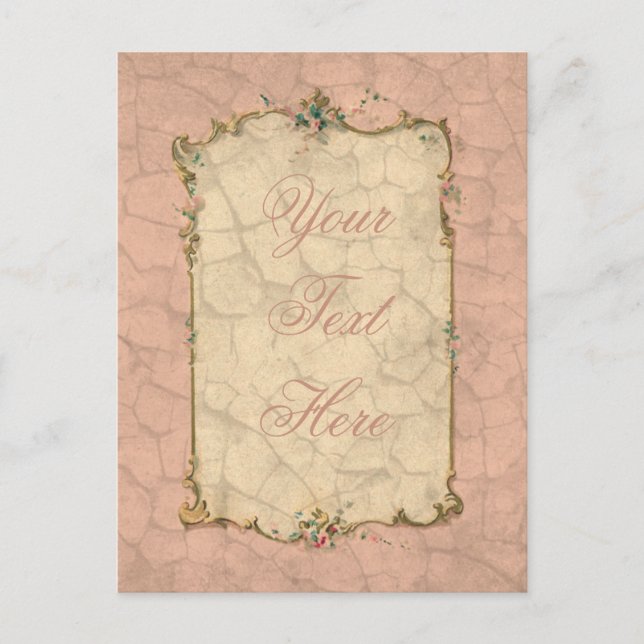 Sweet Pink Bridal Design Postcard (Front)