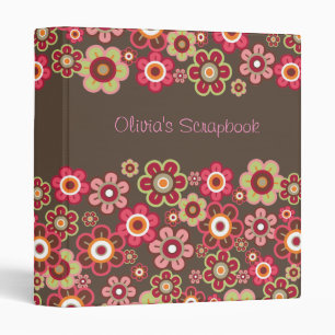 Sweet Pink Candy Daisies Flowers Girly Pattern Fun Binder