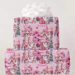 Sweet Pink Christmas Add Girl's Name Snowman Tree Wrapping Paper<br><div class="desc">Sweet Pink Christmas Add Girl's Name Snowman Tree Wrapping Paper</div>