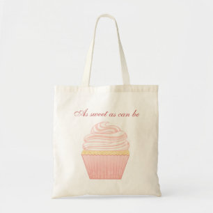 Sweet Pink Elegant Cupcake Tote Bag
