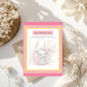 Sweet Pink Elephant Baby Girl Name Game