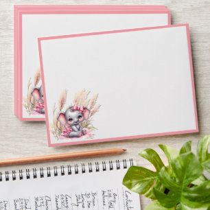 Sweet Pink Elephant - Peanut Smiles Envelope