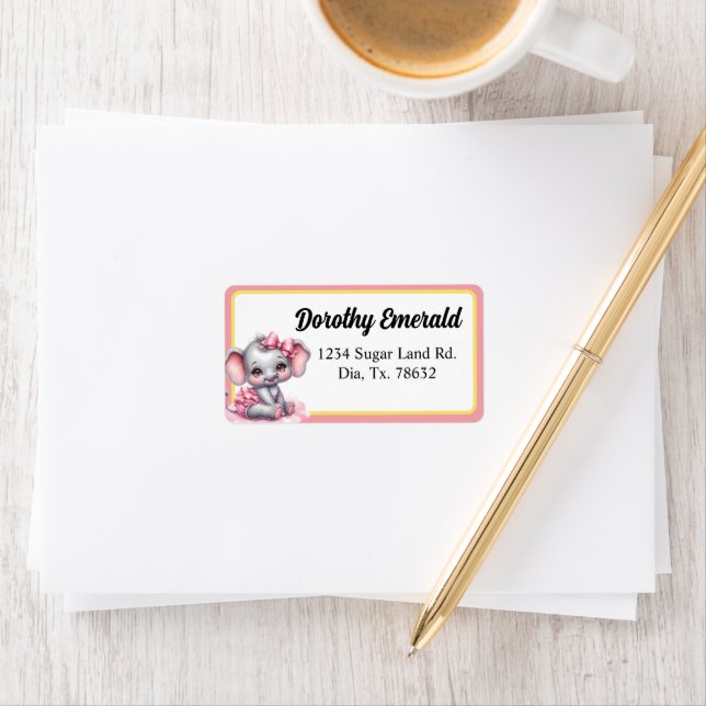 Sweet Pink Elephant - Peanut Smiles  Label (Insitu)