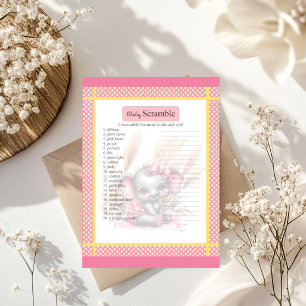 Sweet Pink Elephant Word Scramble Game