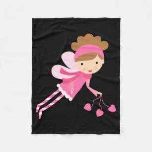 Sweet Pink Fairy T Shirt Fleece Blanket