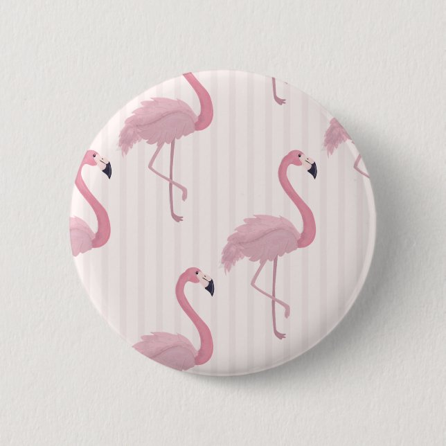 Sweet  Pink Flamingo  2 Inch Round Button (Front)