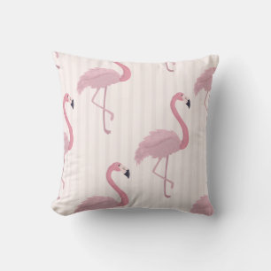 Sweet Pink Flamingo Throw Pillow