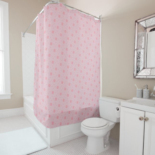 Sweet Pink Geometric Pattern Squares & Triangles (In Situ)