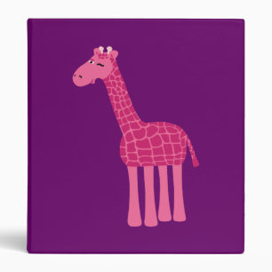 Sweet Pink Giraffe Binder