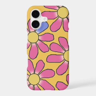 Sweet Pink Graphical Flowers on any Colour