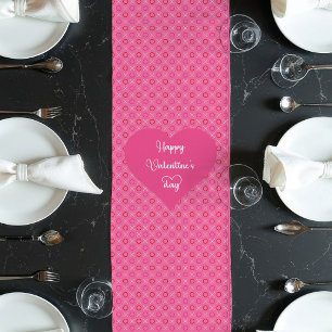 Sweet Pink Hearts Table Runner Gift for Girlfriend