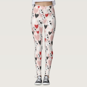 Sweet Pink Kawaii Cats & Hearts Pattern (9) Leggings