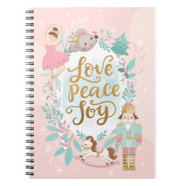 Sweet Pink Nutcracker Ballerina Notebook & Journal (Front)