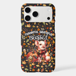 Sweet Pink Pig Autumn Plaid Scarf Pumpkin Starry