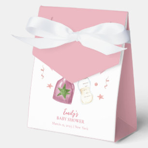 Sweet Pink Poppin Champagne Bottles Baby Shower Favor Box
