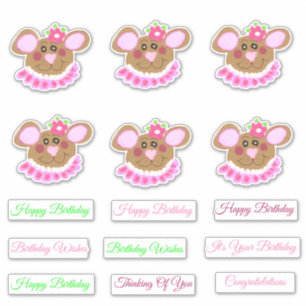 Sweet Pink Teddy Bear Birthday