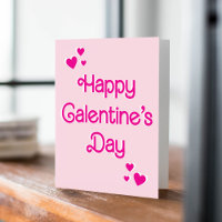 Sweet Pink Typography Galentine's Day Valentine's