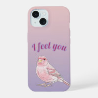 Sweet Pink Watercolor Singing Canary Bird Art